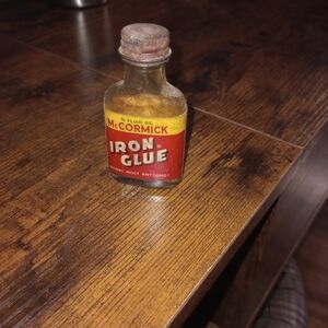 Vintage McCormick Iron Glue Bottle